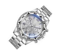 Mens Watches - 42mm Stainless Steel Analog Dress Watch With Easy Read Business Chronograph Display And Water Resistant Construction, Luxury Jewelry Timepiece For Formal Events | Perfect For Party Wedd