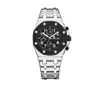 Men's Watches,Automatic Mechanical Watch_Kimsdun Men's Watch Fashion Three-Eye Automatic Wholesale Watch Black Circle and Black Surface of Silver Shell