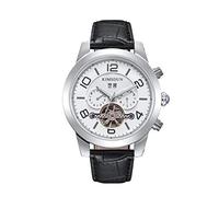 Men's Watches,Business Waterproof Belt Top Flywheel Automatic Mechanical Watch White Shell and White Face