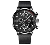 Mens Watches Casual Stainless Analog Quartz Watch Men Wristwatch Clock Business Date Casual Watch Bu2010-57l (D, One Size)