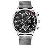 Mens Watches Casual Stainless Analog Quartz Watch Men Wristwatch Clock Business Date Casual Watch Bu2010-57l (G, One Size)