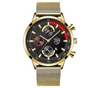 Mens Watches Casual Stainless Analog Quartz Watch Men Wristwatch Clock Business Date Casual Watch Bu2010-57l (E, One Size)