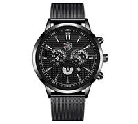 Mens Watches Casual Stainless Analog Quartz Watch Men Wristwatch Clock Business Date Casual Watch Gstb400d-1a (A, One Size)