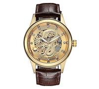 Men's Watches China Dragon Totem Watch Leather Dragon Machine Business Watch, Gold Brown Belt