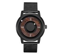 Men's Watches Concept Men's Watch Fashion Pointless Personality Touch Quartz Watch, Brown Circle Milan Belt