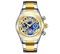 Men's Watches,Fashion Fake Three Eye Openwork Dial Luminous Calendar Waterproof Clock Watch E