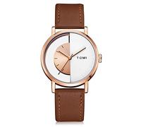 Men's Watches,Fashion Watch Korean Version of The Trend of Creative Personality Quartz Watch, Brown with Rose Gold Frame