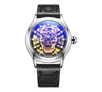 Men's Watches Hip-hop Trendy Waterproof Watch Personality Spherical Glass Luminous Automatic Mechanical Watch, Natural Rose