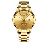 Men's Watches,Men's Business Waterproof Quartz Watch All Gold