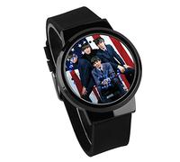 Men's Watches,Personality DIY Creative Touch Screen LED Watch The Beatles Rock Band Around Waterproof Luminous Electronic Watch Black