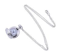 Mens Watches Pocket Retro Engraved Personality Fashion Pocket Watch Quartz Large Watch Men's Watch Digital Watch for Girls 11-15 (Silver, One Size)