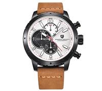 Men's Watches,Quartz Watch Waterproof Casual Calendar Trend Watch,Black Shell Belt White Surface
