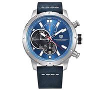 Men's Watches,Quartz Watch Waterproof Casual Calendar Trend Watch,White Shell Belt Blue Surface