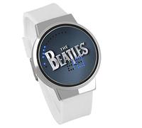 Men's Watches,Touch Screen LED Watch Silicone Strap Waterproof Luminous Electronic Watch The Beatles Rock Band Around Silver Shell Leucorrhea