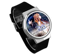 Men's Watches,Touch Screen Led Watch Sword Art Online Animation Waterproof Luminous Electronic Watch Creative Gift B