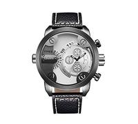 Men's Watches,Trendy Personality Dual Time Zone Watch, White