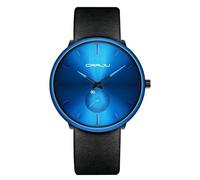 Mens Watches Ultra-Thin Minimalist Waterproof-Fashion Wrist Watch for Men Unisex Dress with Leather Band