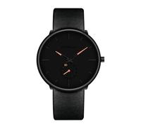 Mens Watches Ultra-Thin Minimalist Waterproof-Fashion Wrist Watch for Men Unisex Dress with Leather Band