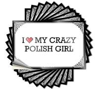 Mens Water Decal | I Love My Crazy Polish Girl Tiny for Inside Decor(12X18CM)