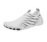 Mens Water Shoes, Breathable Outdoor Swimming Shoes Solid Color Slip On Wading Shoe Flat Bottom Lightweight Lounge Footwear Trendy Yoga Skin Footwear Non-Slip Comfortable Jogging Shoe White