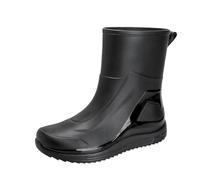 Men'S Waterproof Ankle Boots, Men'S Rain Boots, Non Slip Wellies With Glossy Accent Panel, Great For Urban Commutes, Light Hikes And All-Weather Outdoor Activities, Sporty Modern Design