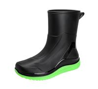 Men'S Waterproof Ankle Boots, Men'S Rain Boots, Non Slip Wellies With Glossy Accent Panel, Great For Urban Commutes, Light Hikes And All-Weather Outdoor Activities, Sporty Modern Design