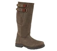 (10 UK, Dark Brown) Woodland Mens Blake Waxy Leather Buckle Country Boot