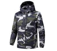 Mens Waterproof Camo Jackets Camouflage Coats For Men Softshell Tactical Jacket Outdoor Military Jackets Windproof Functional Jacket Adjustable Hunting Coats With Hood Lightweight Rain Coat