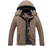 Men's Waterproof Fleece Jacket Windproof Outdoor Multi-Pockets Coats Outdoor Ski Coats Water Resistant Jacket Winter Warm Trench Coat Tactical Softshell Jacket Fishing Walking Running Mountain Sale