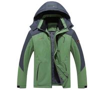 Men's Waterproof Fleece Jacket Windproof Outdoor Multi-Pockets Coats Outdoor Ski Coats Water Resistant Jacket Winter Warm Trench Coat Tactical Softshell Jacket Fishing Walking Running Mountain Sale