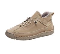 Men's Waterproof Fleece Lined High Top Casual Trainers with Strap | Reinforced Toe Cap, Contrast Stitching, Metal Side Detail, Elastic Side Panels, Deep Tread For Commuting And Outdoor Walks