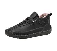 Men's Waterproof Fleece Lined High Top Casual Trainers with Strap | Reinforced Toe Cap, Contrast Stitching, Metal Side Detail, Elastic Side Panels, Deep Tread For Commuting And Outdoor Walks