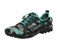 Men's Waterproof Hiking Boots Non-Slip Lightweight Lace-Up Trekking Walking Shoes Mesh Breathable Trekking Work Sneakers Arch Support Comfort Motorcycle Combat Trainers Trendy Sky Blue