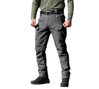 Men'S Waterproof Hiking Trousers - Fleece Lined Waterproof Trousers Men - Winter Outdoor Pants Thermal Fleece Lined Trousers Padded And Thickened Cargo Trousers Stretch Pants With Large Size Pockets