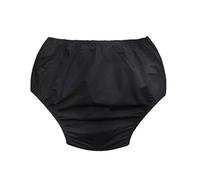 Men's Waterproof Incontinence Pants Reusable Black & White Incontinence Pants for Men, Extra Protection Waterproof Underwear PVC Material Size S-3XL (Black, M)