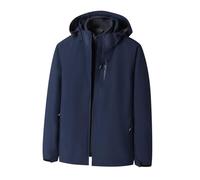 Mens Waterproof Jacket for Men Plus Size 3 in 1 Windproof Hooded Breathable Outdoor Thermal Coat Furry Fleece Warm Ski Jacket Pockets Winter Sportswear for Hiking Skiing Trekking Skating Mountain 5XL