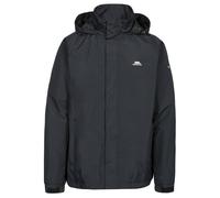 Trespass Nabro II, Black, XL, Waterproof Jacket with Concealed Hood for Men, X-Large, Black