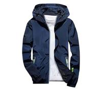 Mens Waterproof Jacket Lightweight, Rain Coat Lightweight Windbreaker Jacket Warm Shell Jackets Breathable Stretch Hooded Coat Winter Jackets for Men for Outdoor Mountain Hiking