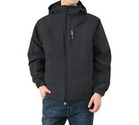 Men's Waterproof Jacket Plus Size with Removable Hood Windproof Breathable for Hiking Outdoor Sports Lightweight Rain Coat, All-Season Softshell Jackets