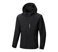 Mens Waterproof Jackets with Detachable Hood Lightweight Rain Jacket for Men Windproof Hooded Raincoat Solid Water Resistant Windbreaker Outdoor Hiking Fishing Jackets Tall