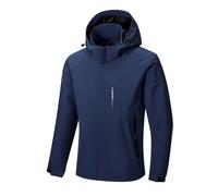 Mens Waterproof Jackets with Detachable Hood Lightweight Rain Jacket for Men Windproof Hooded Raincoat Solid Water Resistant Windbreaker Outdoor Hiking Fishing Jackets Tall