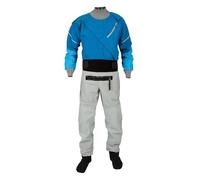 Men's Waterproof Kayak Pending Dry Suit One Pieces With Latex Gasket For Drift Floating(Blue,XXXL)