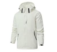 Mens Waterproof Rain Jacket Outdoor Waterproof Jacket Lightweight Softshell Rain Coat Climbing Hiking Clothes Mountain Multi-Pockets Walking Windproof Outdoor Hiking Everyday Wear Jacket Plus Size