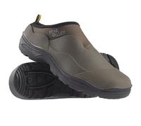 Mens Waterproof Shoes Neoprene Boots Slip On Outdoor Clogs Rubber Wellies Work Gardening Wellingtons Ladies Mules (Khaki Green, UK Footwear Size System, Adult, Men, Numeric, Medium, 7)