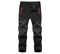 Men's Waterproof Ski Pants, Fleece-Lined Insulated Snowboarding Trousers, Windproof Breathable Winter Pants, Outdoor Thermal Ski Wear, Stretch Snowproof Hiking Pants