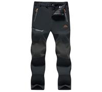 Mens Waterproof Stretch Ski Trousers for Men Outdoor Hiking Climbing Warm Pants with Zipper Pockets Black