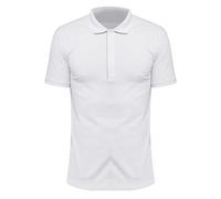 Men's Waterproof Summer Shirt with Printed Collar and Buttons for Sports and Leisure with Zipper, White, XXX-Large