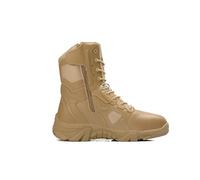 Men's Waterproof Tactical Boots, Steel Toe Cap Work Lightweight Breathable Combat Army Safety Boots, Military Army Boots, for Men's Military Tactical Boots (Color : Brown, Size : 8.5 UK)