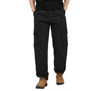 Men's Waterproof Trousers Solid Summer Casual All Game Trousers Fashionable Woven Long Cargo Trousers with Pockets Winter Hiking Trousers, black, 4XL