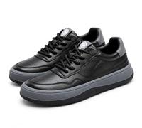 Mens Waterproof White Trainers Casual Leather Skate Shoes Trendy | Comfortable Breathable Athletic Footwear for Daily Commute, Lightweight Versatile Streetwear Fashion Trainers for Youth Boys